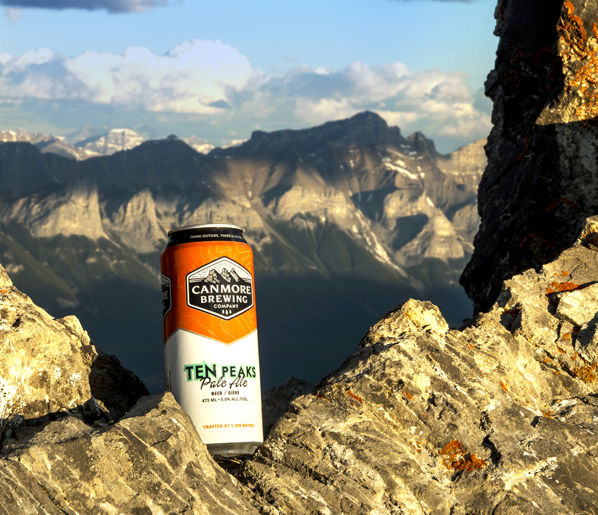 Canmore Brewing Pale ale on Grotto mountain