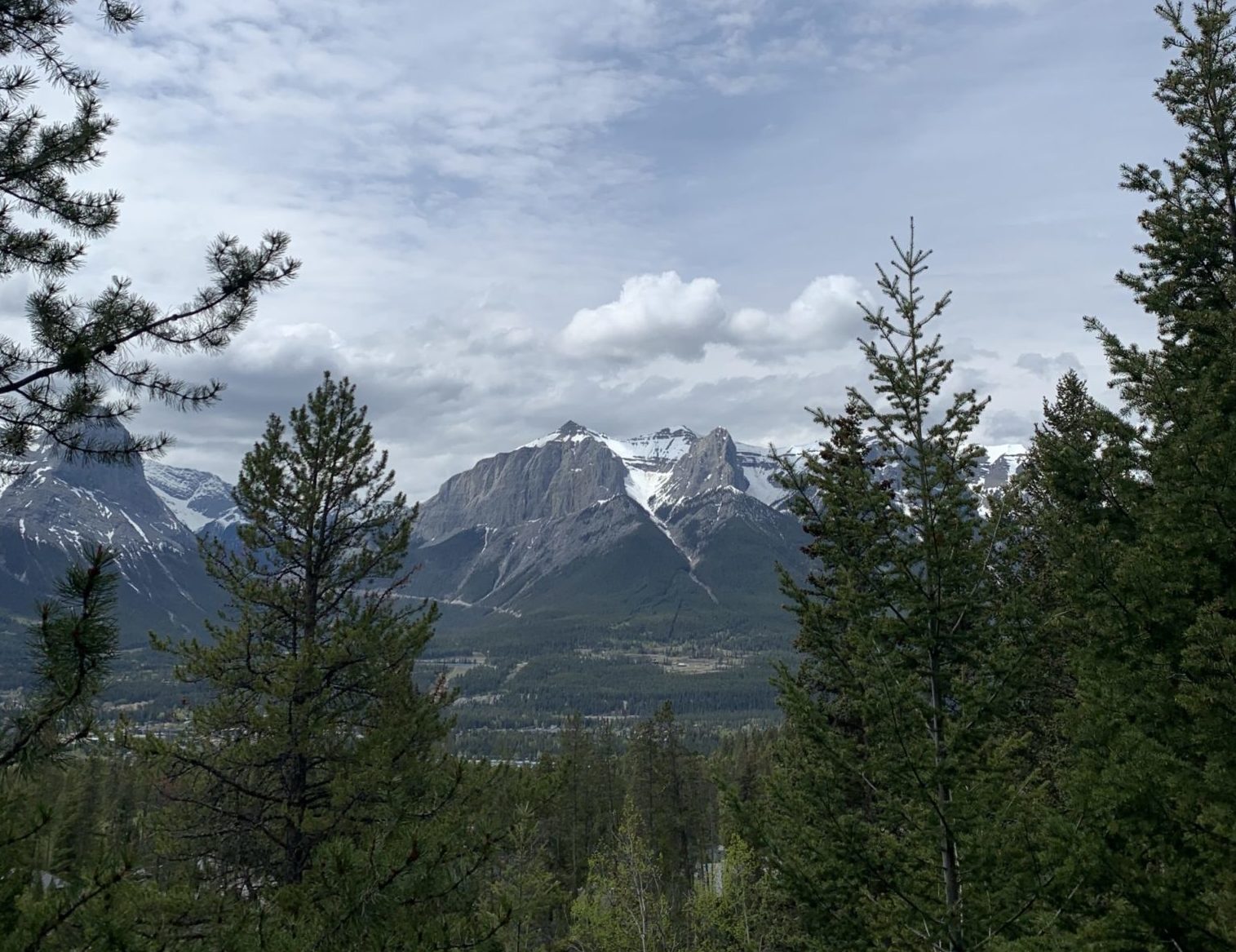 Rundle Mountain View Between Canmore and Banff